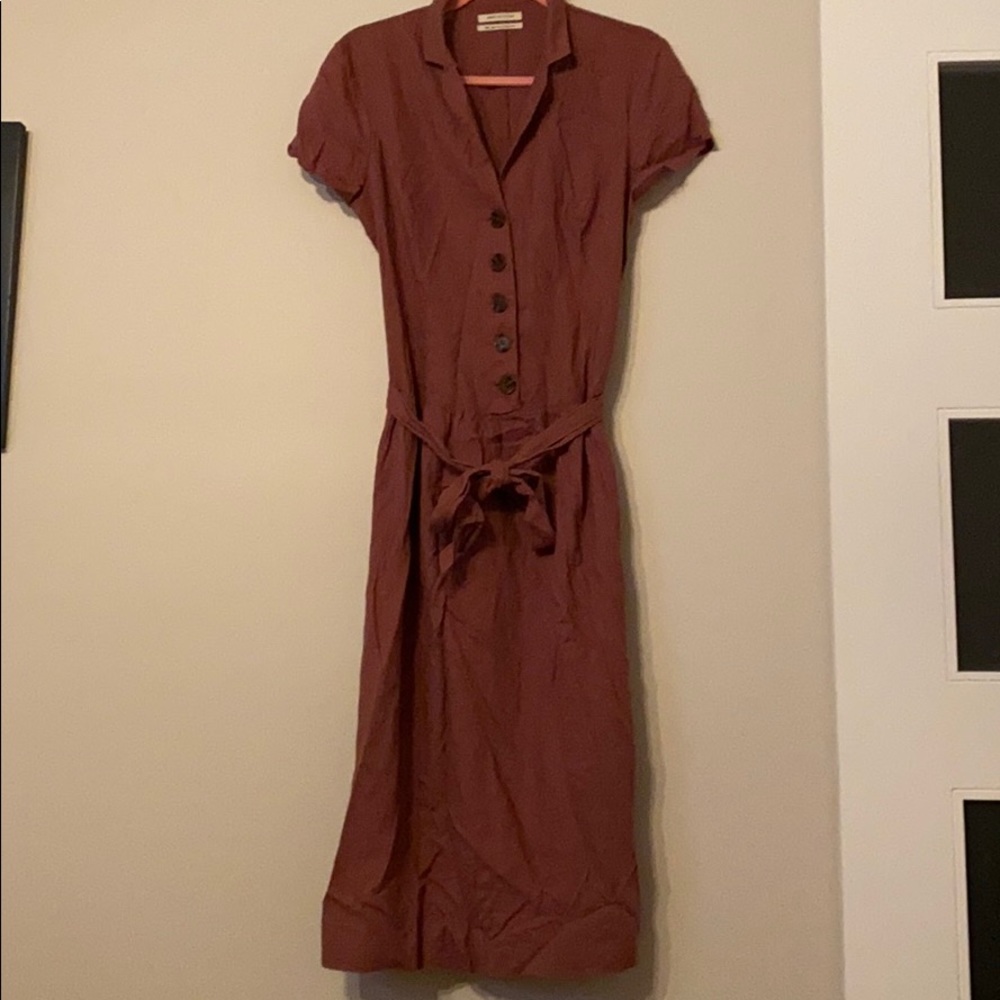 Cute Burnt Orange Midi Dress!